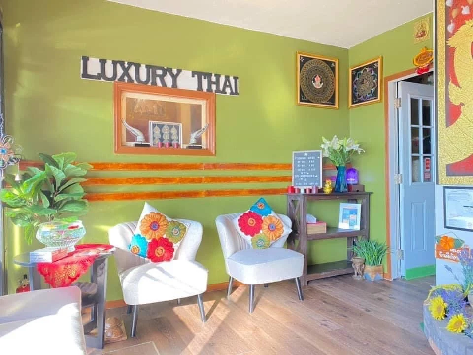 The welcoming, Thai-inspired reception at Luxury Thai Massage in San Diego